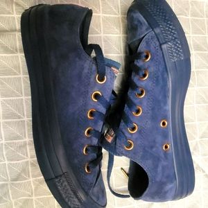 Dark blue suede Converse